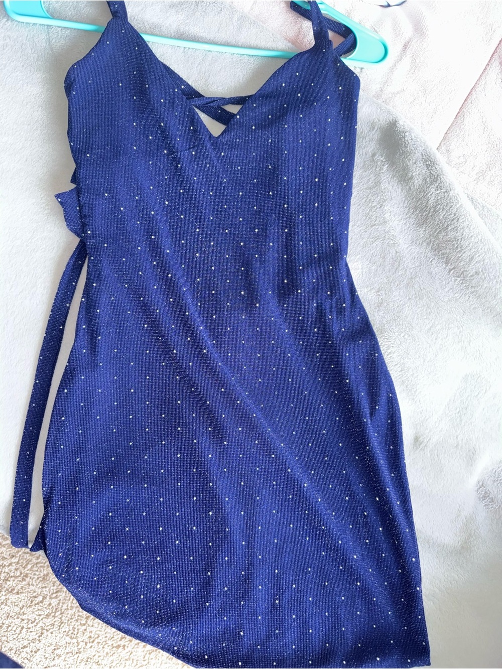 Princess Polly Sparkle Navy Mini Dress